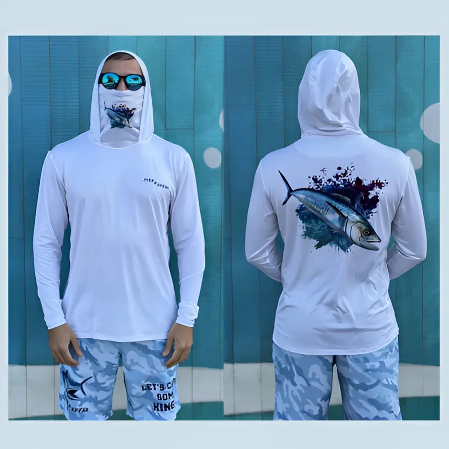 Fish 2 Spear Performance Hoodies - Spanish Mackerel