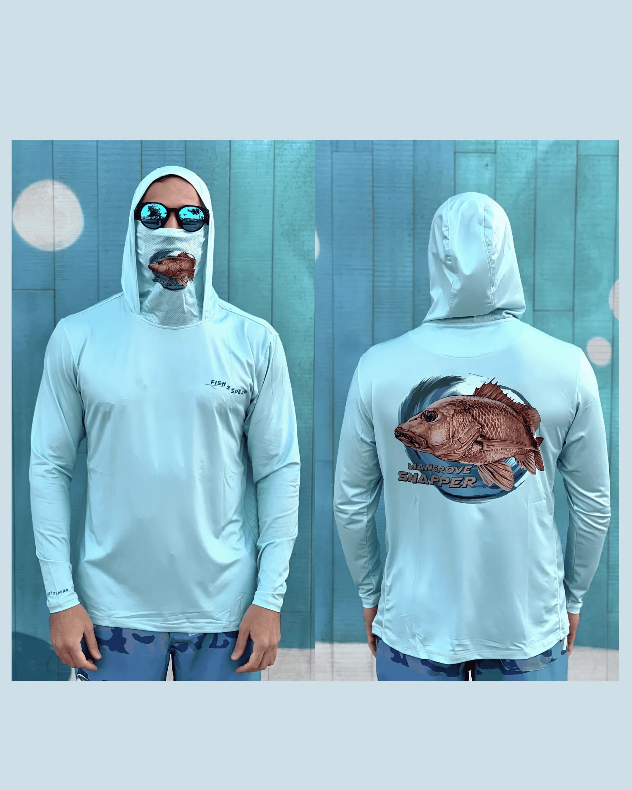 Fish 2 Spear Performance Hoodies - Mangrove Snapper