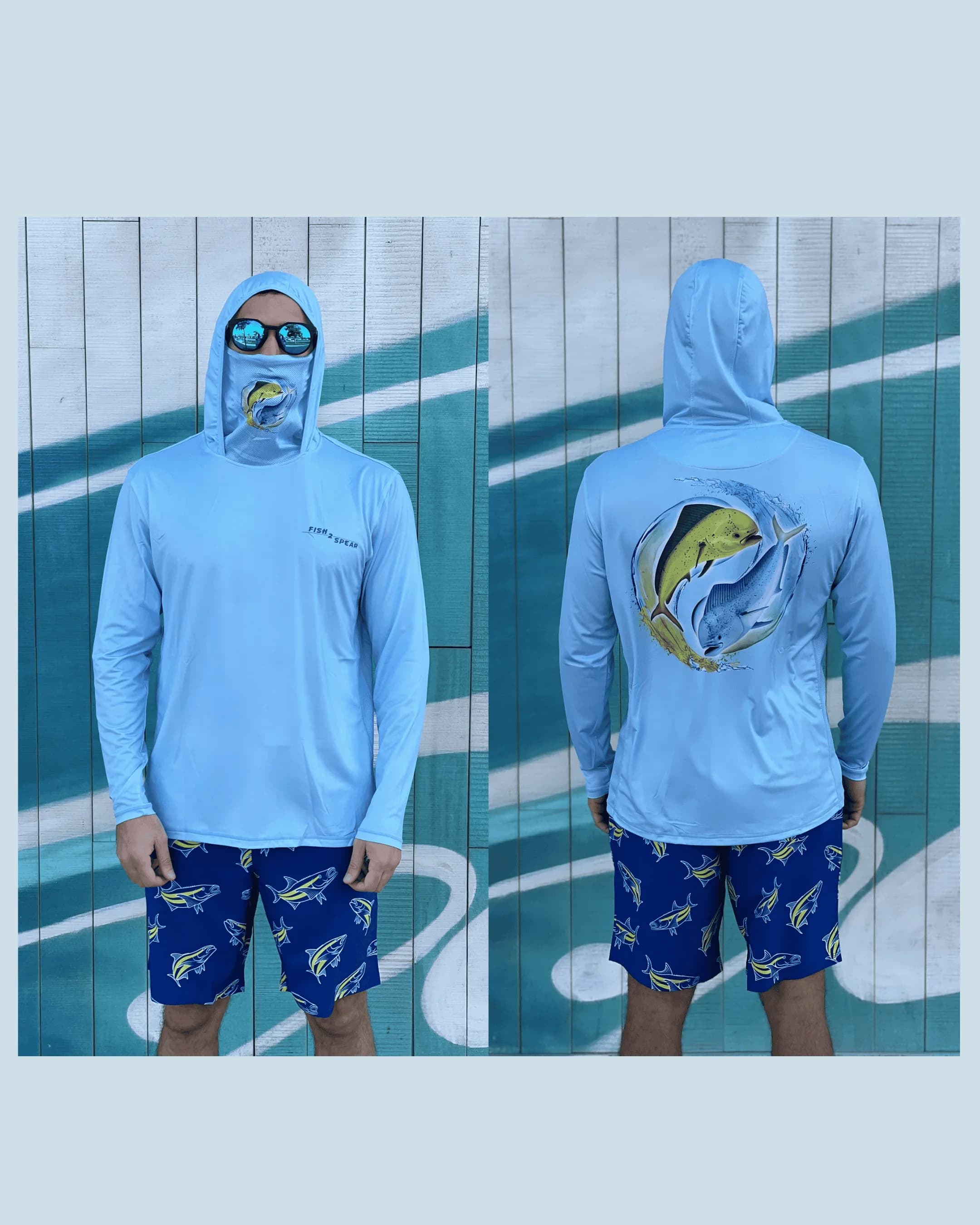 Fish 2 Spear Performance Hoodies - Mahi Mahi